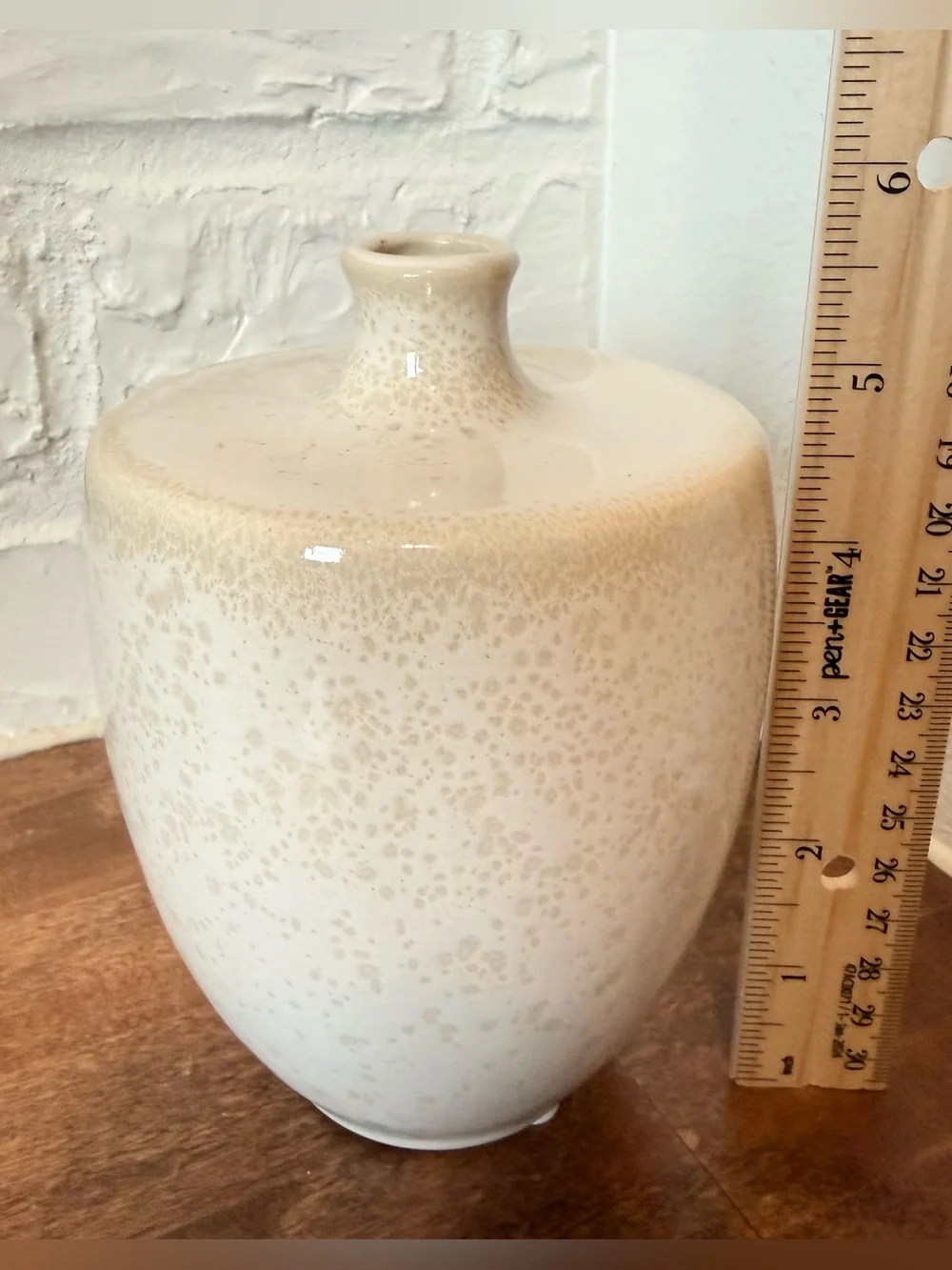 Magnolia Julia Tall Vase Cream Reactive Glaze Ceramic Modern Farmhouse